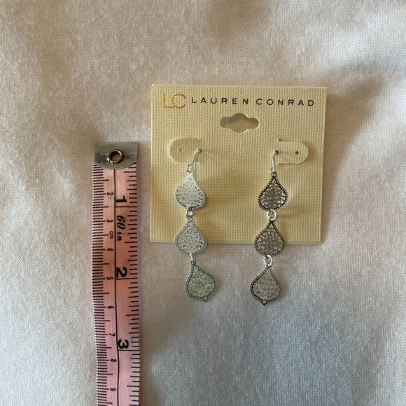 Lauren Conrad NWT Silver Earrings - Picture 3 of 3